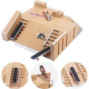 Fingerboard Skatepark, Finger Skate Park Kit, Mini Finger Skateboard Ramp Set